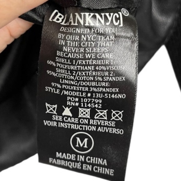 BLANKNYC Denim Record Breaker Collarless Jacket Size Medium - Picture 9 of 10